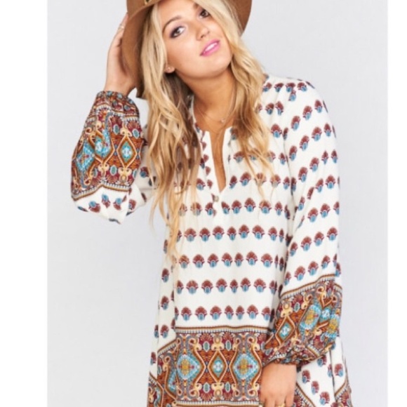 Show Me Your‎ MuMu Jamie Tunic in The Victorian Size Medium Bohemian Coastal EUC - Picture 4 of 14